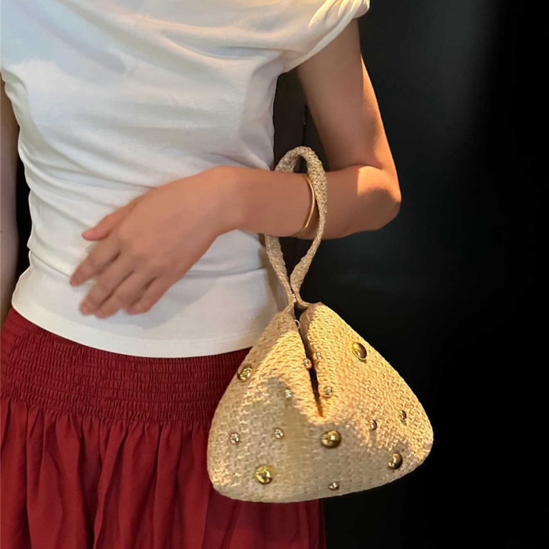 Triangular Woven Straw Clutch - Women'S Raffia Bags review and price