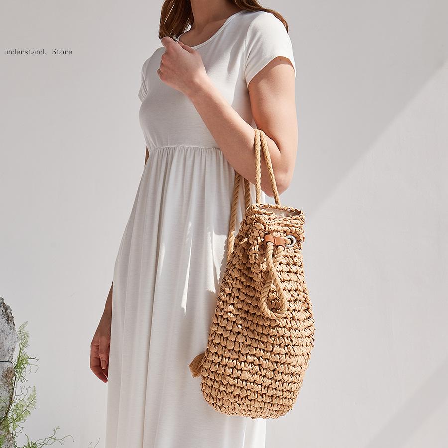 Handmade Drawstring Beach Shou - Women'S Raffia Bags review and price