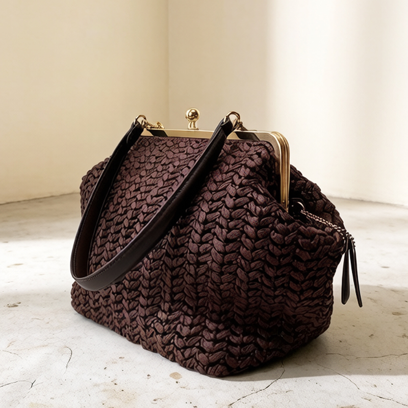Hand-Woven Kisslock Frame Shou - Women'S Raffia Bags review and price