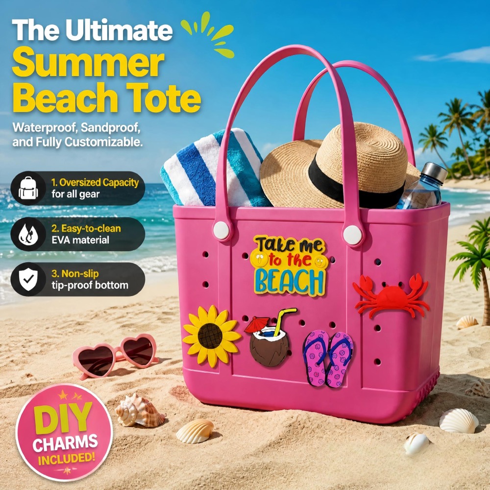 Womens Large EVA Beach Handbag - Women'S Bags Handbags review and price