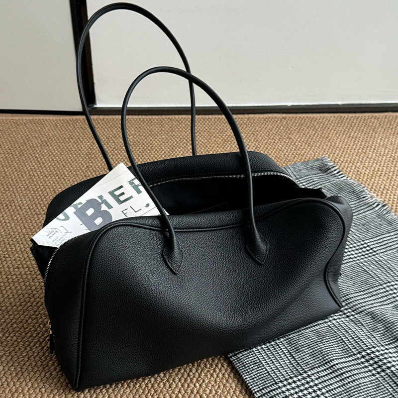 Black Soft Leather Boston Tote - Women Bags 2026 Trends review and price